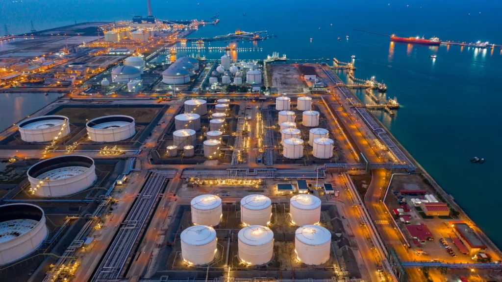 Oil Refinery Tanks